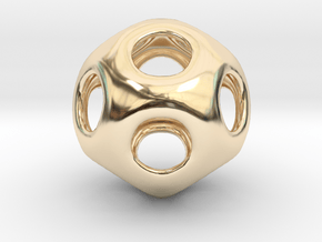 Conway Polyhedron {lseehD} in 14k Gold Plated Brass