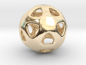Conway Polyhedron {lseehI} in 14k Gold Plated Brass