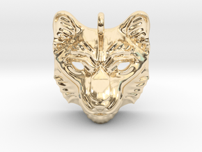 Snow Leopard Pendant in 14K Yellow Gold