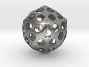 Deltoidal Hexacontahedron Roller in Natural Silver