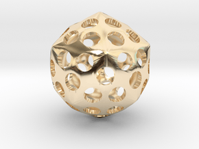 Deltoidal Hexacontahedron Roller in 14K Yellow Gold