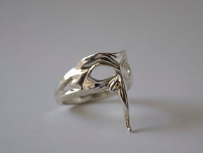 Mask Ring - Zanni in Polished Silver: 6.5 / 52.75