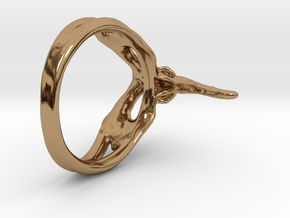 Mask Ring - Zanni in Polished Brass: 6.5 / 52.75