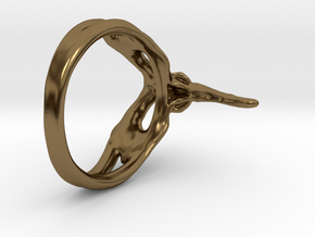 Mask Ring - Zanni in Polished Bronze: 6.5 / 52.75