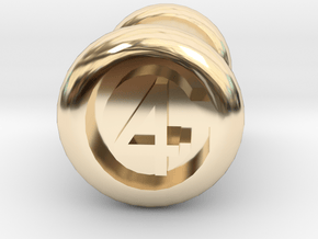 4 Gauge Ear Tunnel Engraved in 14k Gold Plated Brass