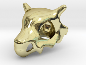 Cubone Skull Pendant in 18k Gold Plated Brass