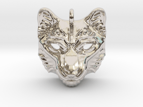 Snow Leopard Small Pendant in Platinum