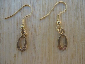 Almond Earrings in Natural Bronze