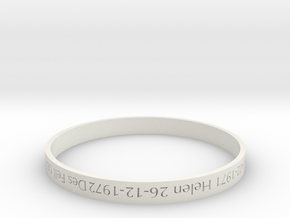 Family Bangle - heritage piece in White Natural Versatile Plastic