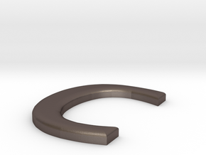 C in Polished Bronzed Silver Steel