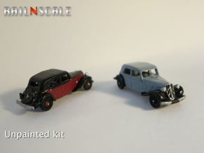 Citroën Traction Avant SET (N 1:160) in Smooth Fine Detail Plastic