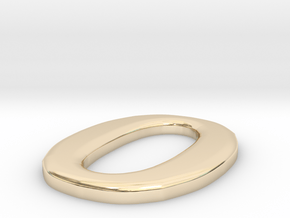 O in 14k Gold Plated Brass