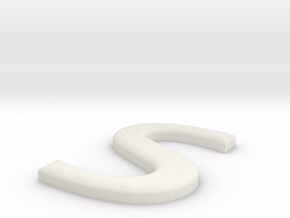 S in White Natural Versatile Plastic