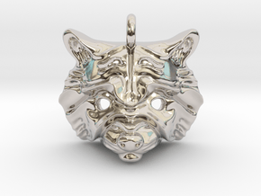 Raccoon Pendant in Platinum