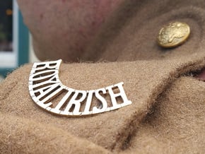 Reproduction Royal Irish Regiment Shoulder Titles in Natural Brass