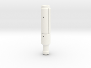 Rocket Body & Nose Cone Tip in White Processed Versatile Plastic