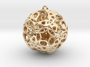 Chrismas ball in 14k Gold Plated Brass