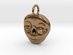 Skull Necklace/Earring pendant in Natural Brass