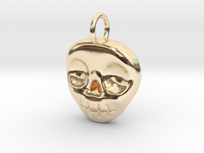 Skull Necklace/Earring pendant in 14k Gold Plated Brass