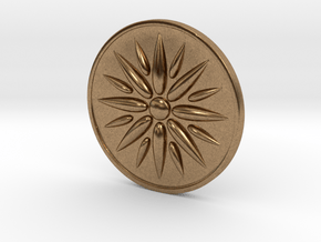 Sun Of Vergina Amulet in Natural Brass