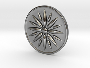 Sun Of Vergina Amulet in Polished Silver