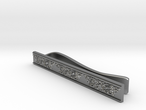 Celtic Wolf Tie Bar in Natural Silver