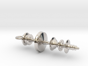 "May the Force Be With You" Star Wars Waveform in Rhodium Plated Brass