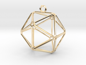 Pentagon Pendant in 14k Gold Plated Brass