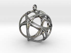 Hexagon Pendant in Polished Silver