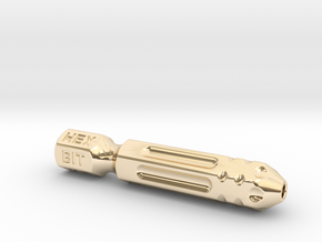 1/4" Hex Bit Pen 01 (012) in 14K Yellow Gold