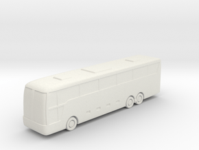 Large Bus in White Natural Versatile Plastic: 6mm