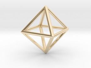 Octahedron LG in 14k Gold Plated Brass