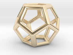 Dodecahedron LG in 14k Gold Plated Brass