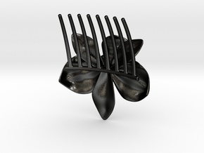 Orchid Comb in Matte Black Steel