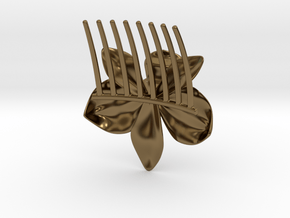Orchid Comb in Polished Bronze