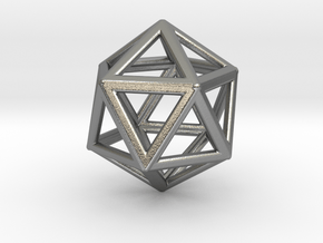 Icosahedron LG in Natural Silver