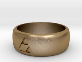 legend of zelda  triforce ring in Polished Gold Steel