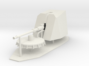 1:96 76mm OTOBREDA Main Deck Gun in White Natural Versatile Plastic
