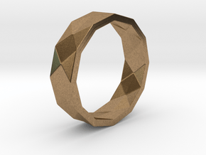 Triangle folding ring(Size7) in Natural Brass