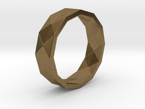 Triangle folding ring(Size7) in Natural Bronze