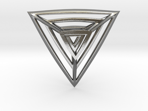 Triangulation Pendant in Polished Silver