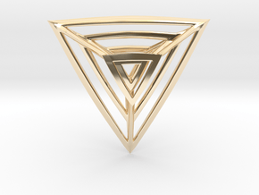 Triangulation Pendant in 14k Gold Plated Brass