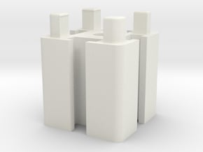 Prototype Blocks in White Natural Versatile Plastic