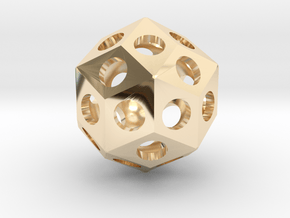 Rhombic Triacontahedron in 14K Yellow Gold
