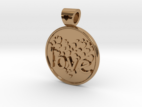 Love is Forever, pendant in Polished Brass