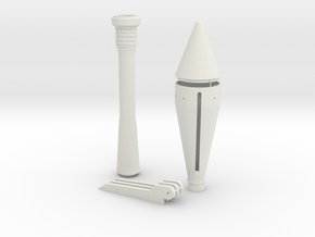 Jetpack Rocket Hollow in White Natural Versatile Plastic