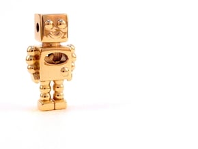 Robot Pendant in 18k Gold Plated Brass