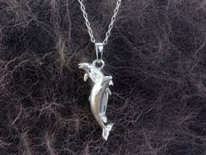 Dolphin Pendant in 18k Gold Plated Brass