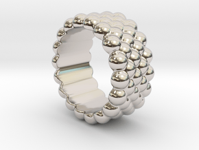 Bubbles Round Ring 23 – Italian Size 23 in Platinum