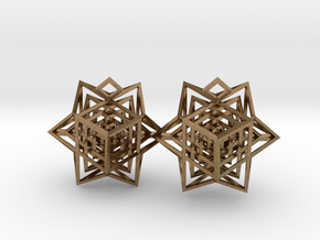 Hedra Cube in Natural Brass